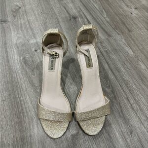 Steve Madden champagne glitter heels